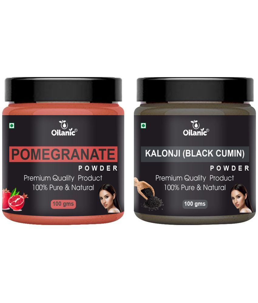     			Oilanic 100% Pure Pomegranate Powder & Kalonji Powder For Skincare Hair Mask 200 g Pack of 2