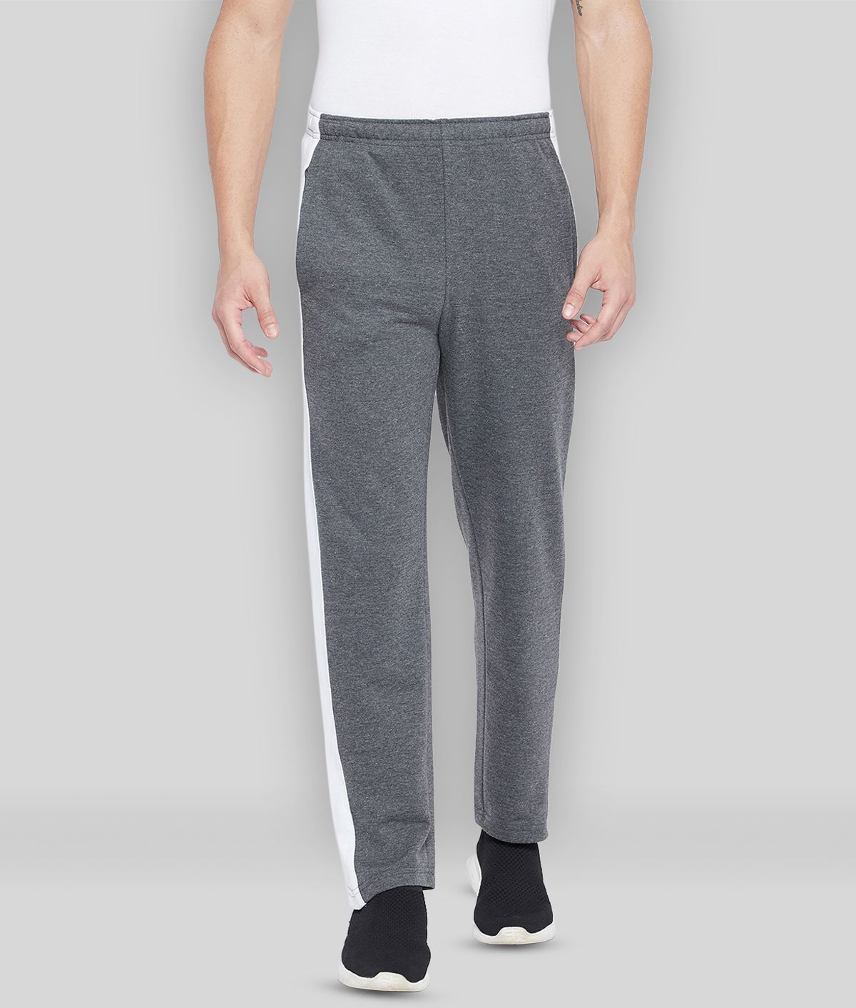The Million Club - Charcoal Cotton Men's Trackpants ( Pack of 1 )