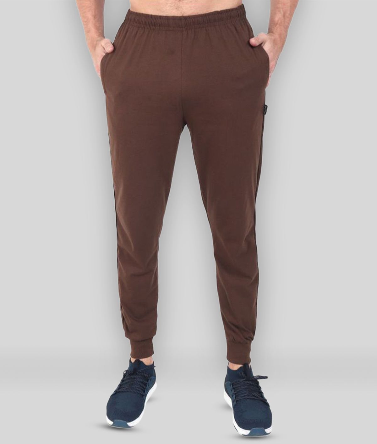     			Zeffit - Brown Cotton Blend Men's Joggers ( Pack of 1 )