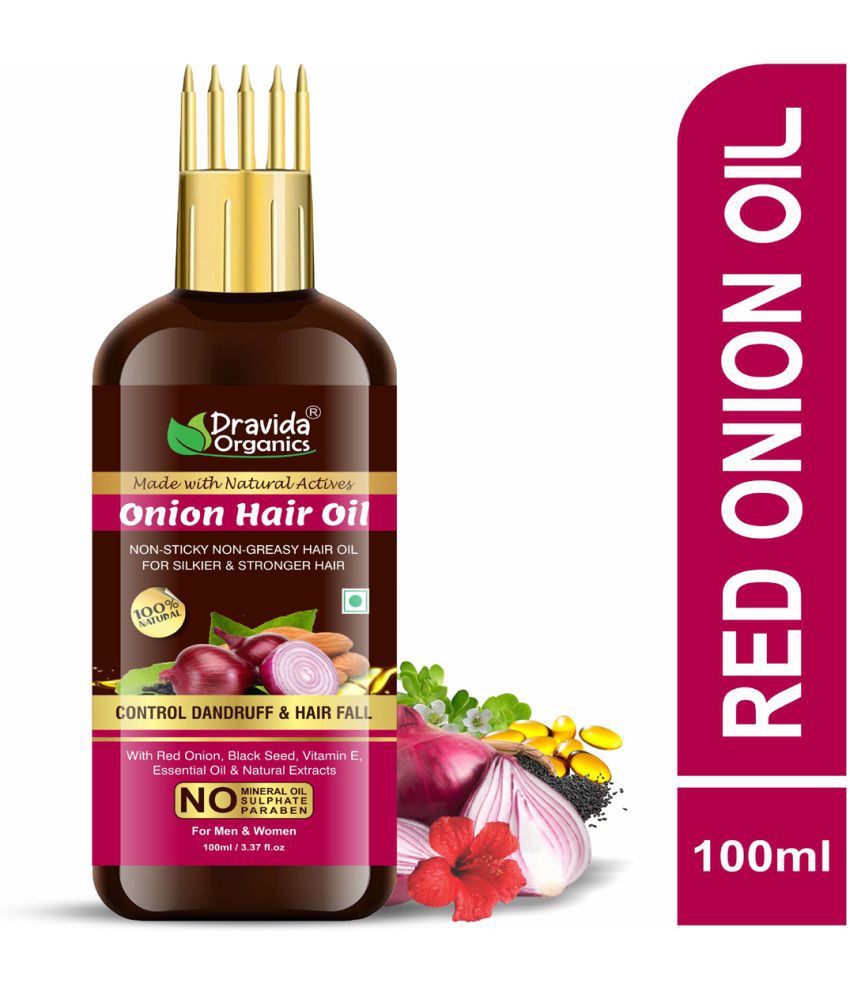     			Dravida Organics Onion Hair Oil WITH COMB APPLICATOR 100 mL