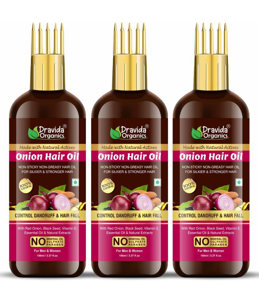     			Dravida Organics - Anti Hair Fall Onion Oil 100 ml ( Pack of 3 )