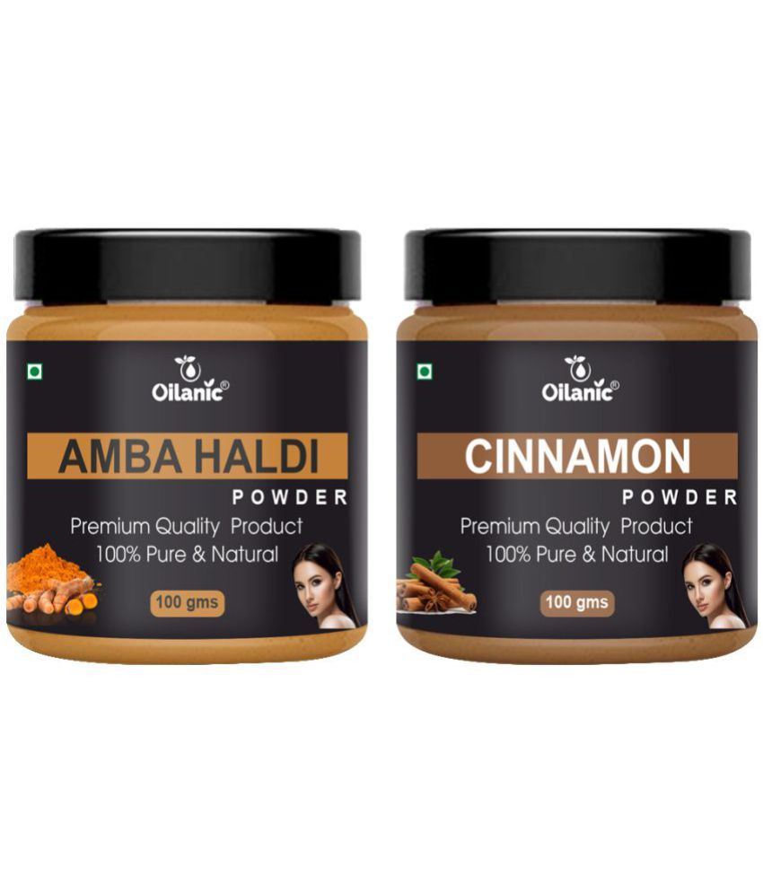     			Oilanic 100% Pure Amba Haldi Powder & Cinnamon Powder For Skin Hair Mask 200 g Pack of 2