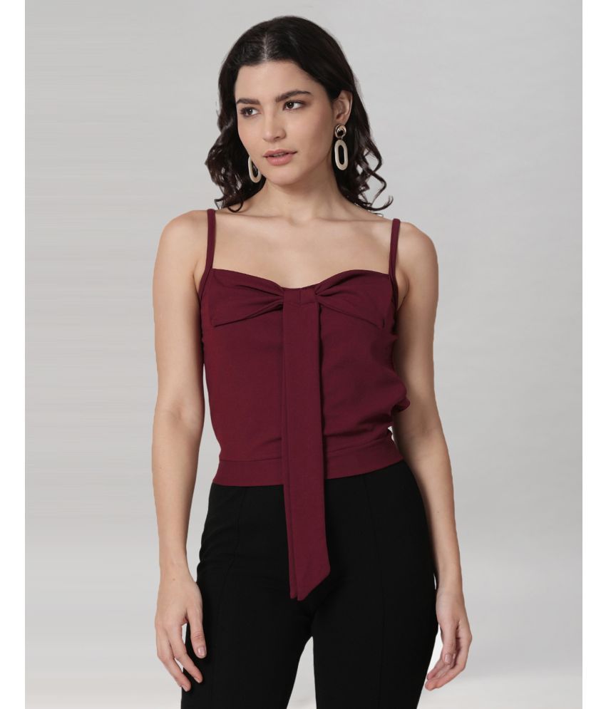     			Selvia - Silk Maroon Women's A-Line Top ( Pack of 1 )