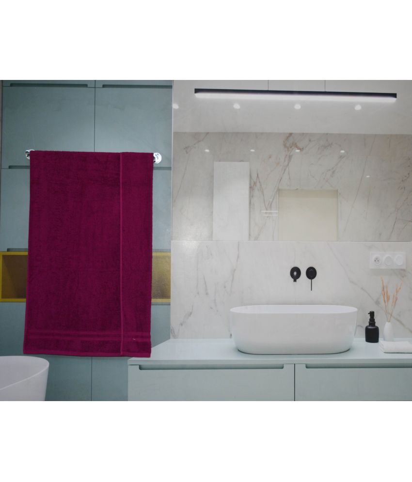     			Gahoifab Single Cotton Bath Towel Purple