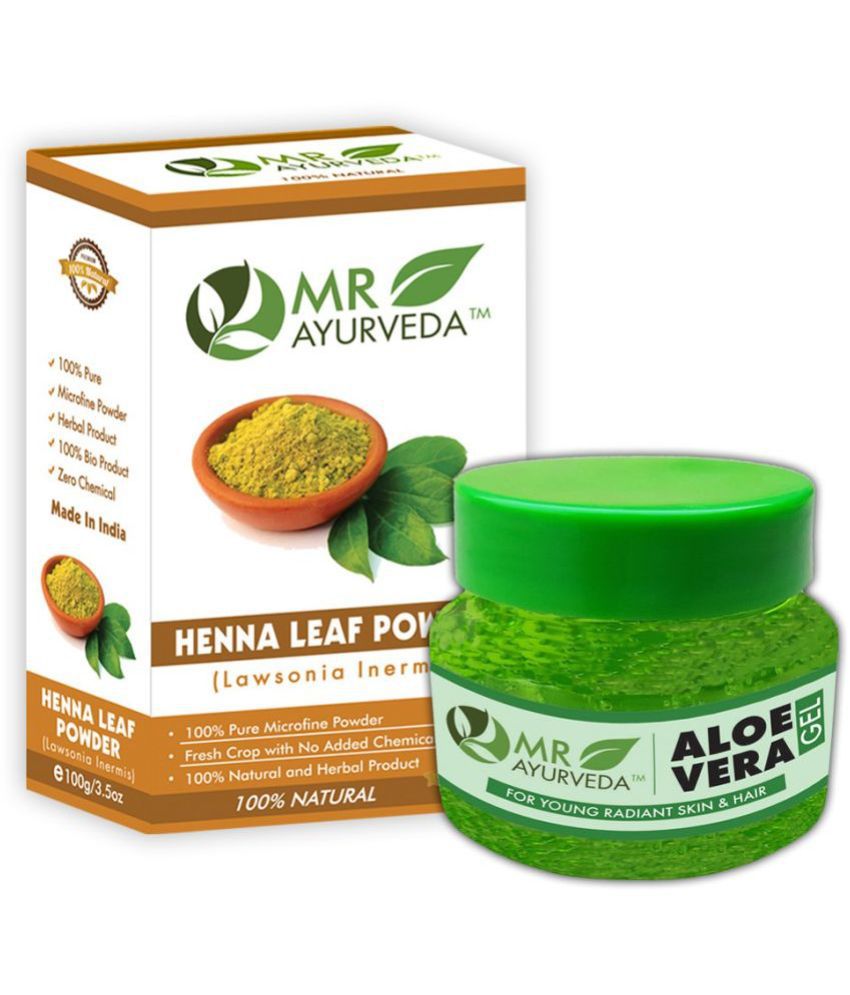     			MR Ayurveda Aloe Vera Gel & Henna Powder Hair Scalp Treatment 200 g Pack of 2