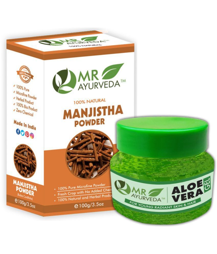     			MR Ayurveda Aloe Vera Gel & Manjistha Powder Hair Scalp Treatment 200 g Pack of 2