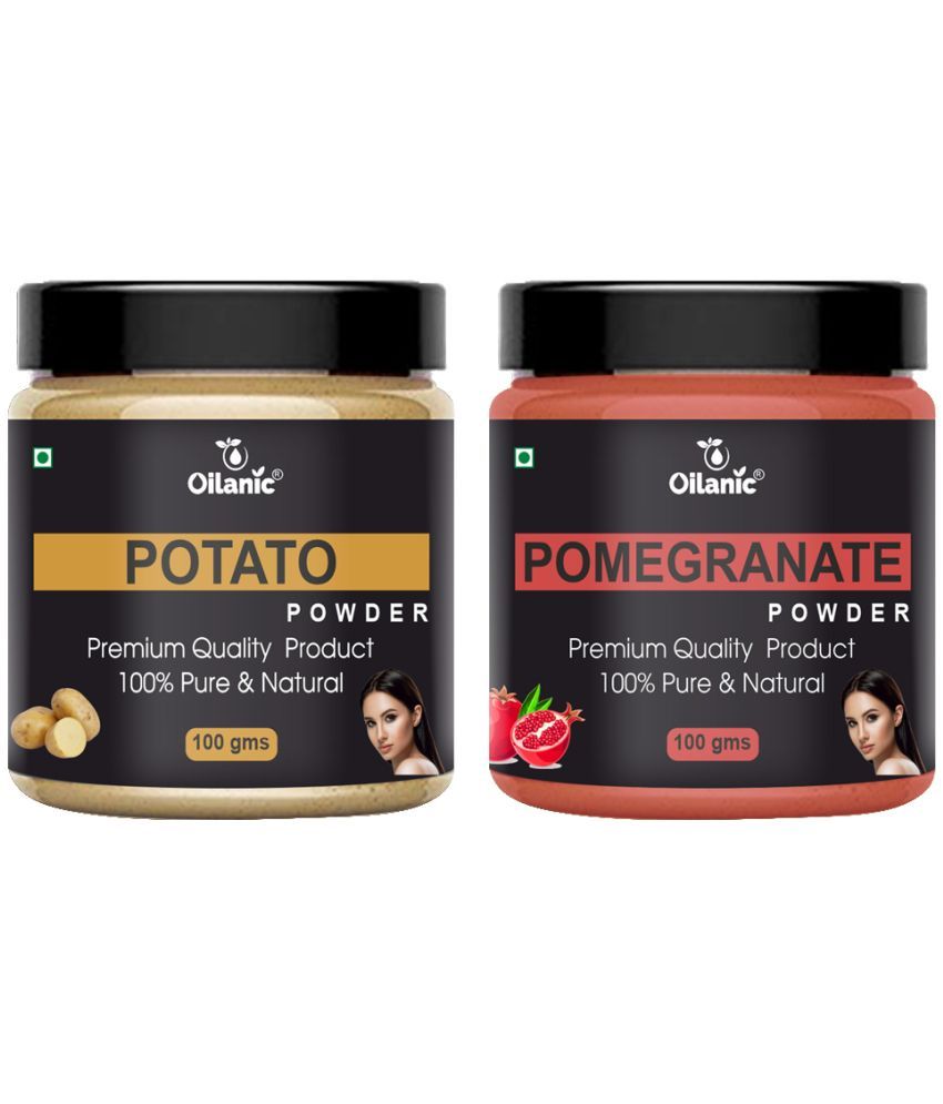     			Oilanic 100% Pure Potato Powder & Pomegranate Powder For Skin Hair Mask 200 g Pack of 2