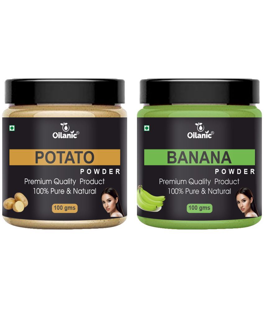     			Oilanic 100% Pure Potato Powder & Banana Powder For Skincare Hair Mask 200 g Pack of 2