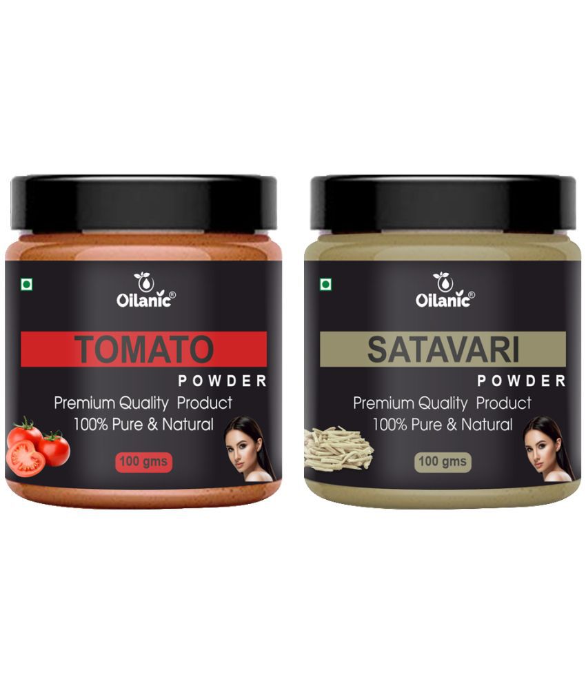     			Oilanic 100% Pure Tomato Powder & Satavari Powder For Skin Hair Mask 200 g Pack of 2