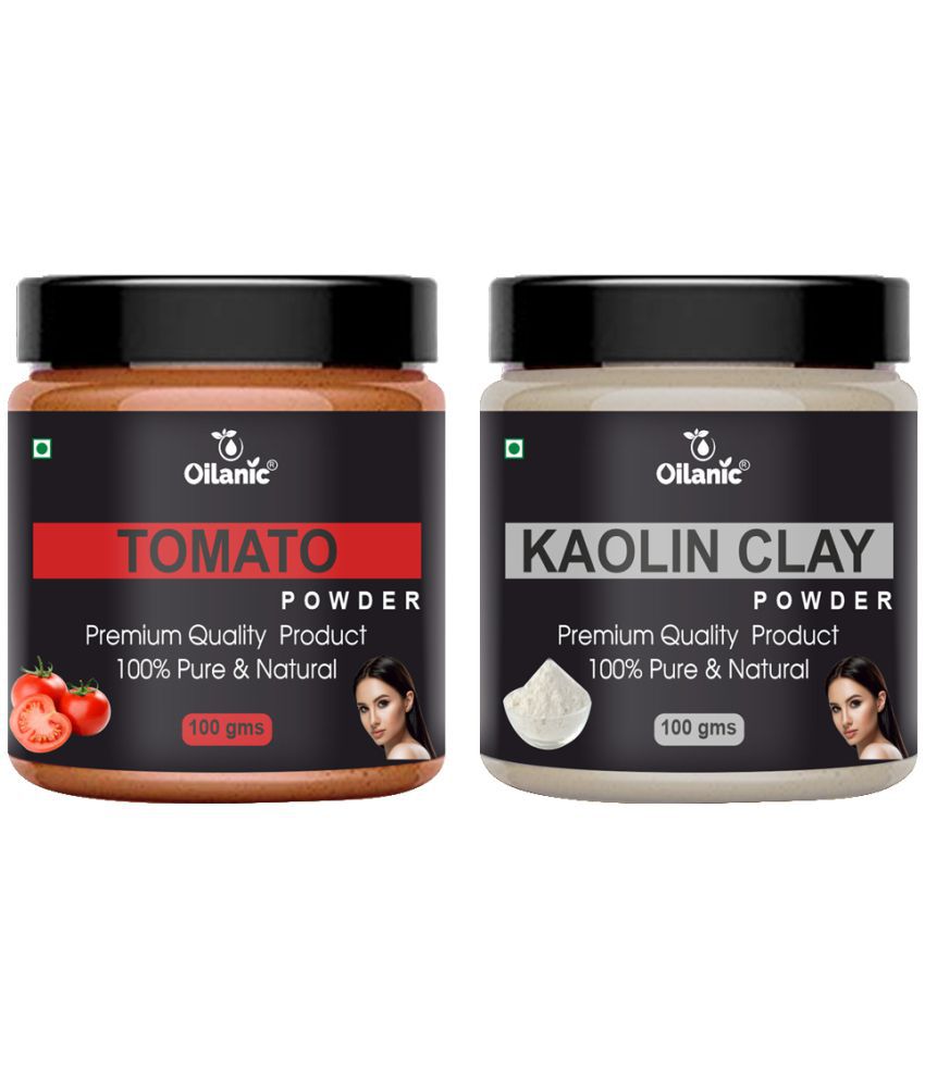     			Oilanic 100% Pure Tomato Powder & Kaolin Clay Powder For Skin Hair Mask 200 g Pack of 2