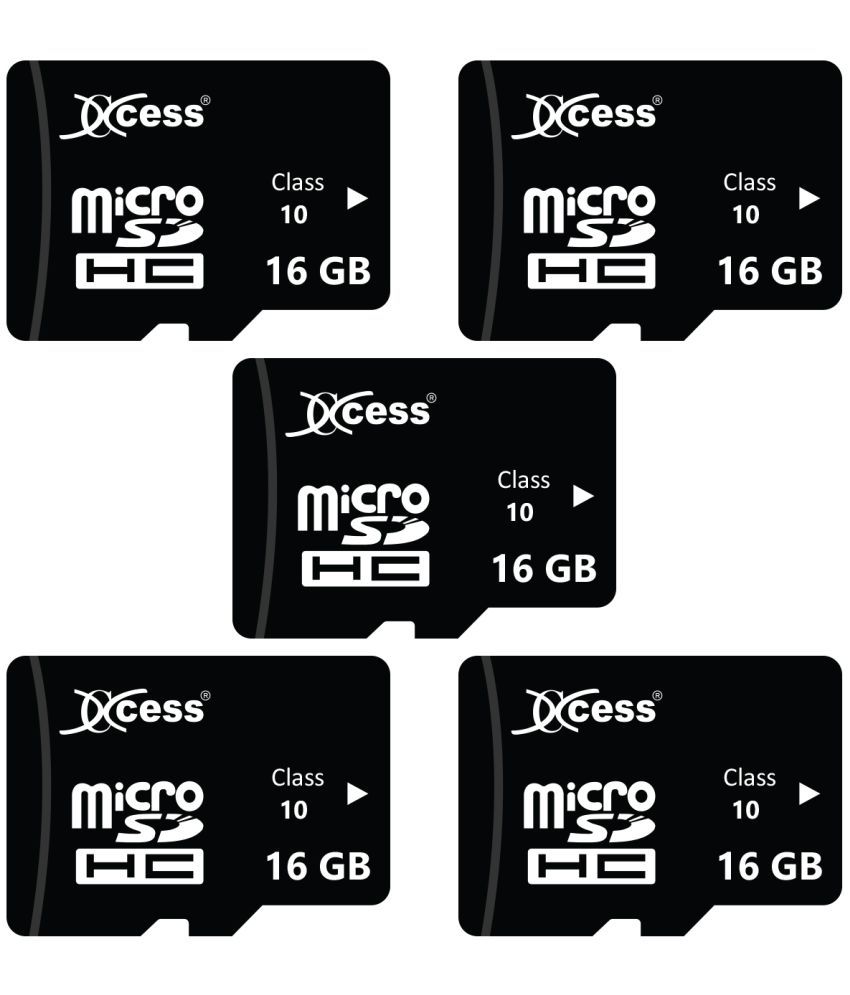 Xccess Premium Combo 16GB Memory Card,16GB micro SD Card,Class 10,High Speed for Smartphones, Tablets and Other Micro Slot with Data Transfer (Pack of 5)