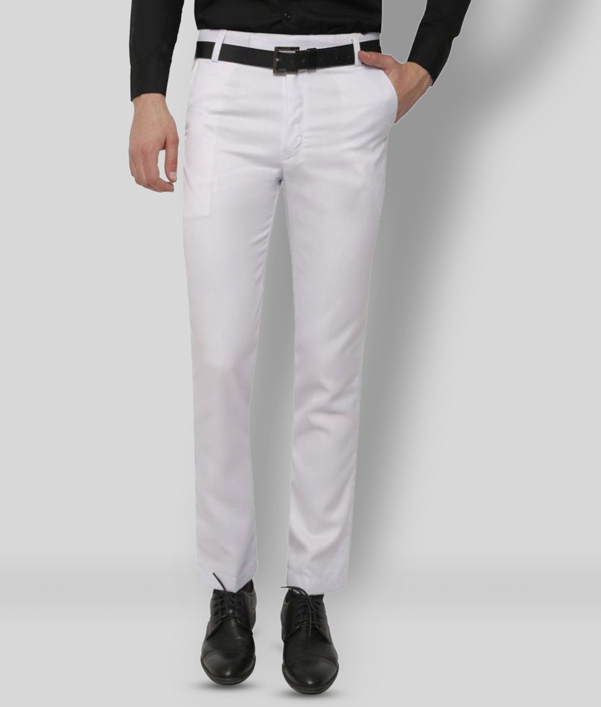     			Inspire Clothing Inspiration - White Polycotton Slim - Fit Men's Chinos ( Pack of 1 )