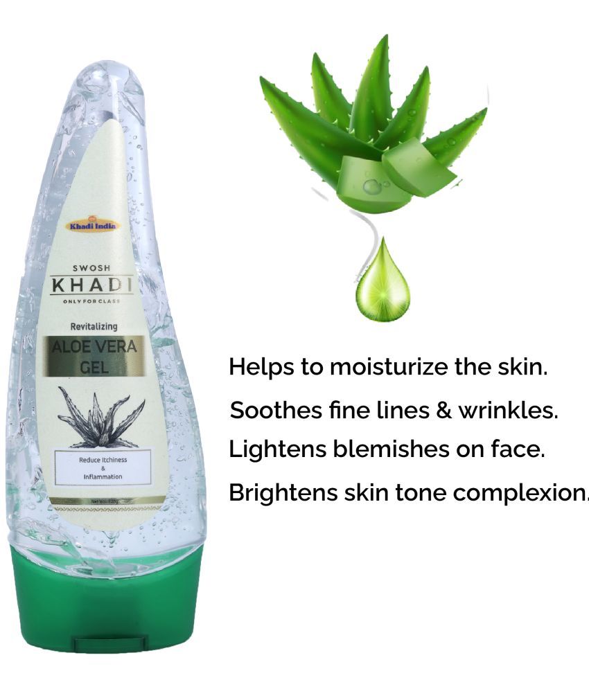 SWOSH Khadi Aloe Vera Gel 100 Pure Aloe Freshly From Cut Aloe Plant