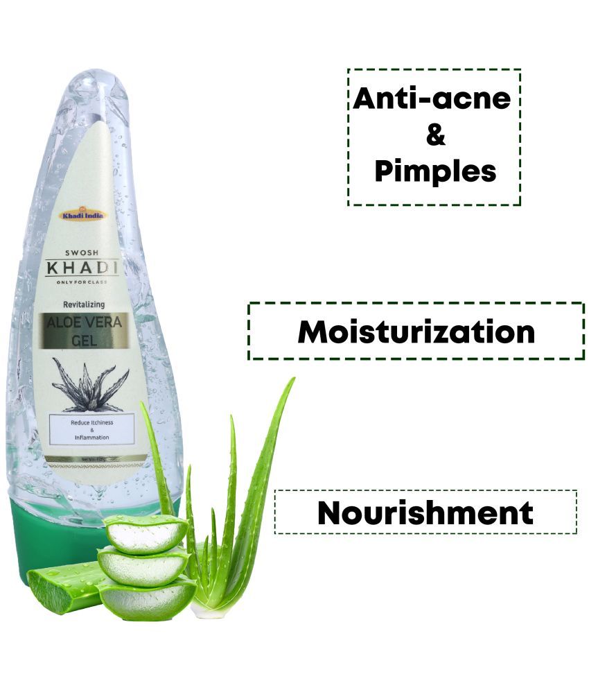 SWOSH Khadi Aloe Vera Gel 100 Pure Aloe Freshly From Cut Aloe Plant