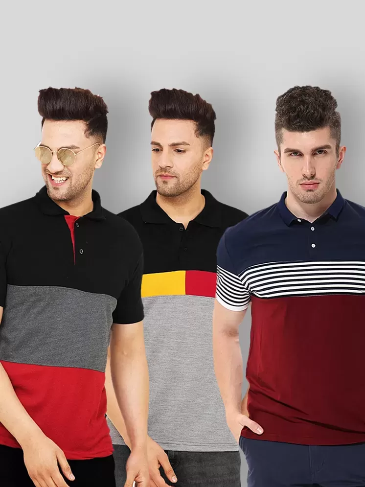 Intellieaze Super Combed Cotton Element Polo T-shirt for Men at Rs