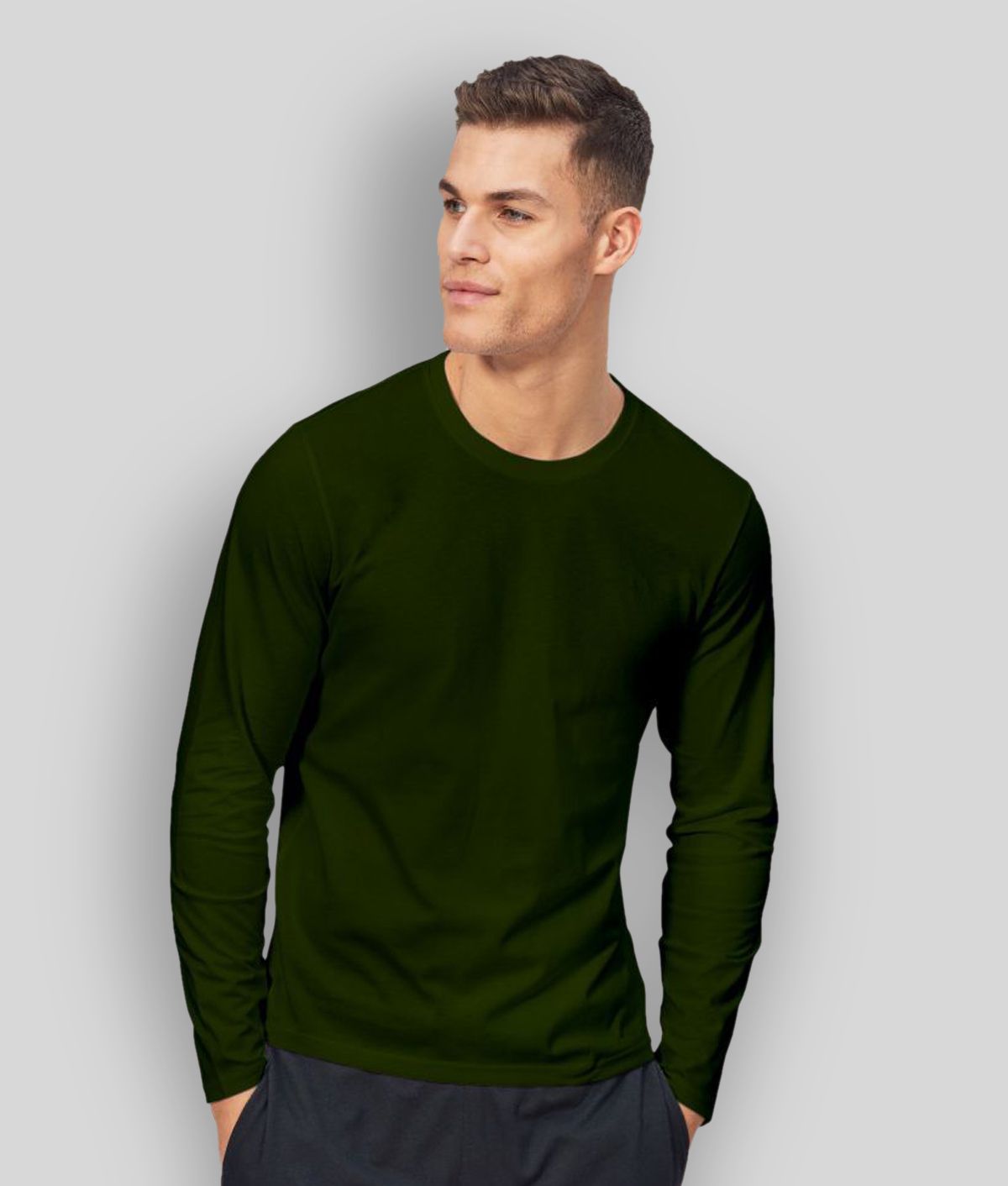     			ESPARTO - Green Cotton Regular Fit Men's T-Shirt ( Pack of 1 )