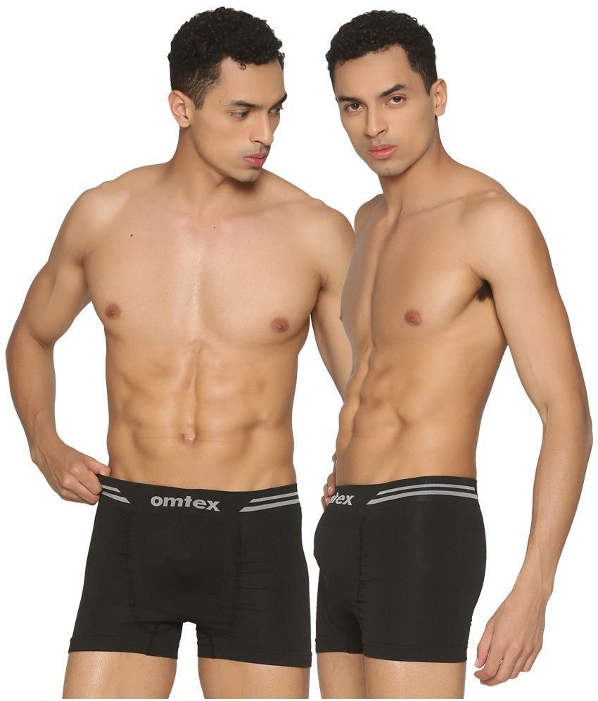     			Omtex Pack of 2 Cotton Blend Men's Briefs ( Black )