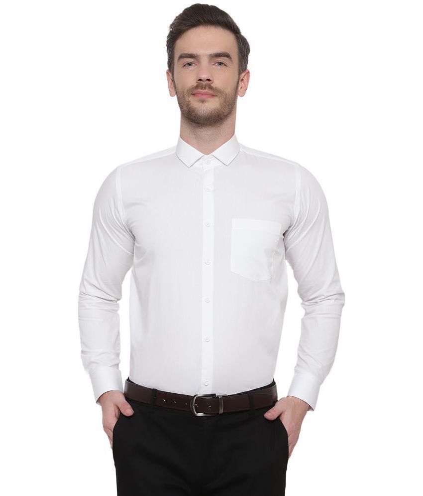     			SREY - 100% Cotton Slim Fit White Men's Formal Shirt ( Pack of 1 )