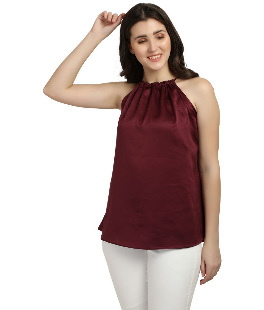     			Smarty Pants - Satin Maroon Women's A-Line Top ( Pack of 1 )