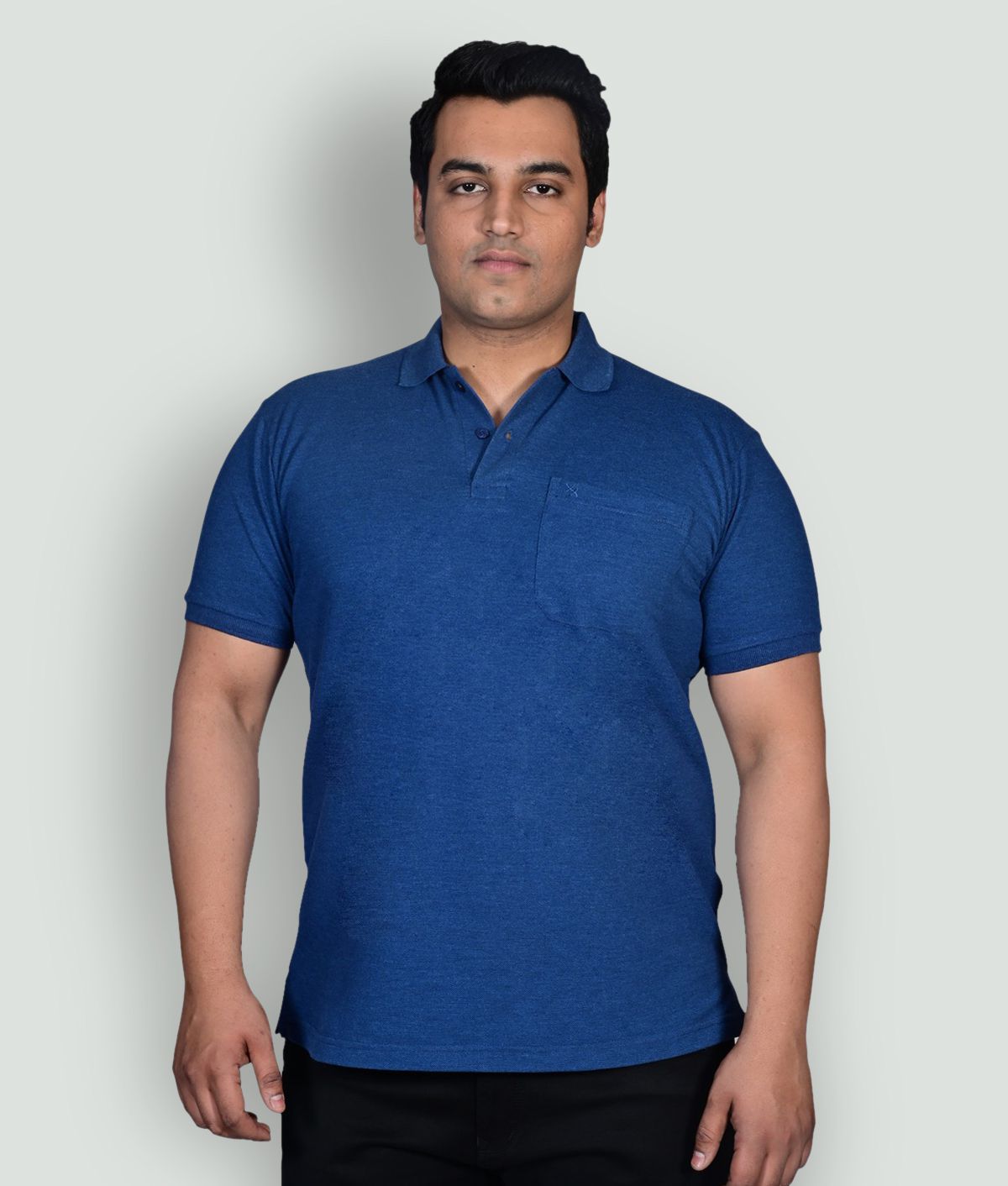     			Xmex - Blue Cotton Blend Regular Fit Men's T-Shirt ( Pack of 1 )