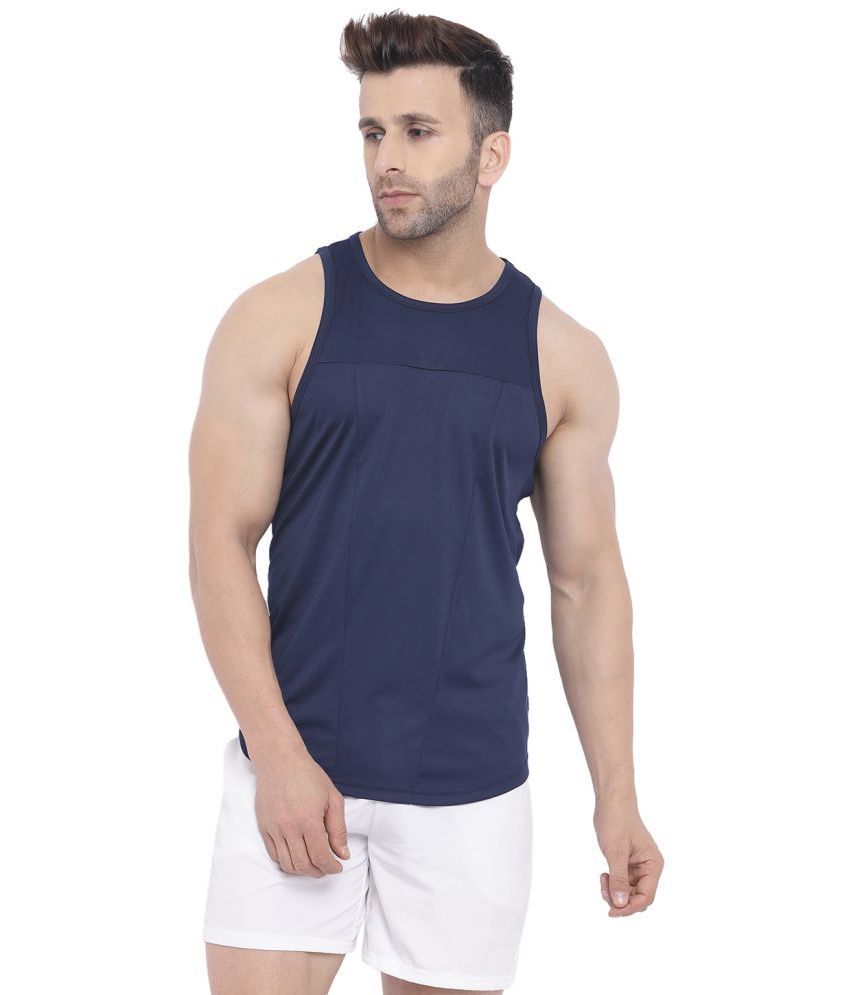     			Chkokko Polyester Men's Vest ( Navy Blue )