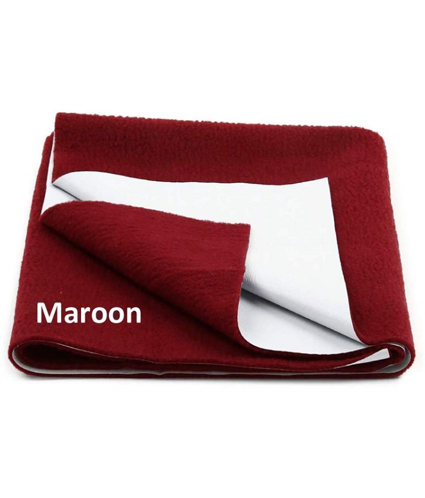     			Highfy - Maroon Laminated Bed Protector Sheet ( Pack of 1 )