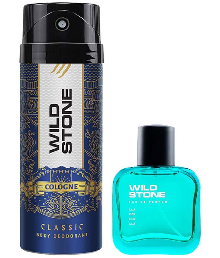     			Wild Stone Classic Cologne Deo 225ml and Edge Perfume 50ml, Long Lasting Fragrance for Men (2 Items in the set)
