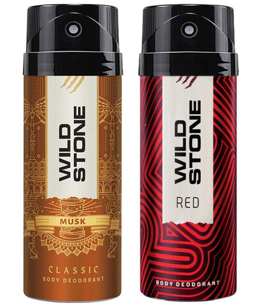     			Wild Stone Classic Musk & Red Deodorant for Men, Pack of 2, 225ml each