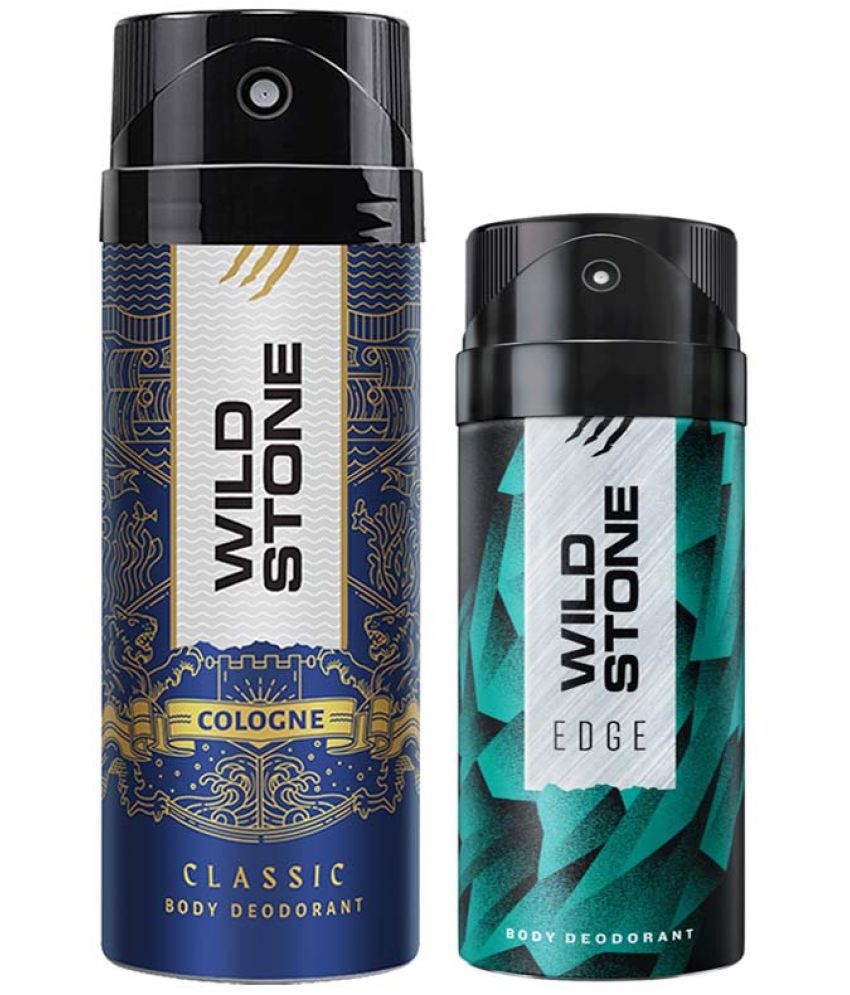    			Wild Stone Classic Cologne Deo 225ml & Edge Deo 150ml, Deodorants for Men, Combo Pack (2 Items in the set)