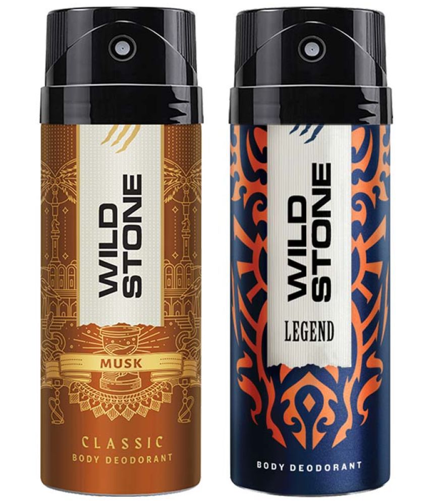     			Wild Stone Classic Musk and Legend Deodorants for Men, Combo Pack of 2 (225ml each) (2 Items in the set)