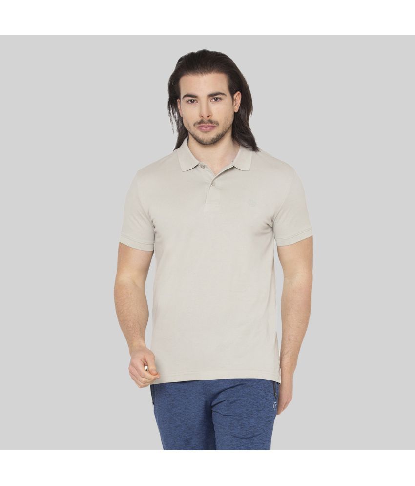     			Bodyactive - Grey Cotton Blend Regular Fit Men's T-Shirt ( Pack of 1 )