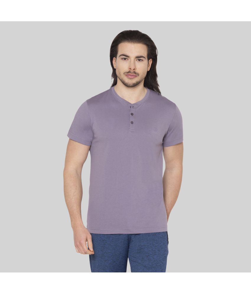     			Bodyactive - Grey Cotton Blend Regular Fit Men's T-Shirt ( Pack of 1 )