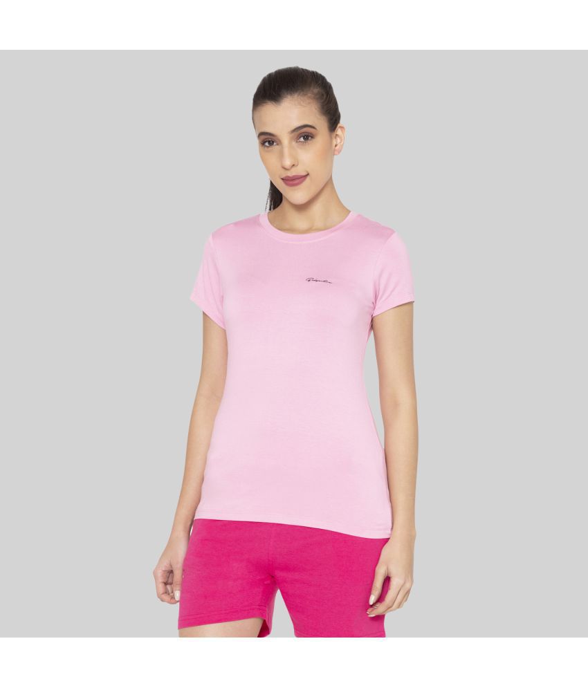     			Bodyactive - Pink Viscose Regular Women's T-Shirt ( Pack of 1 )