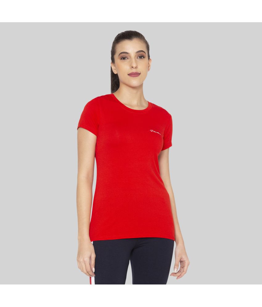     			Bodyactive - Red Viscose Regular Women's T-Shirt ( Pack of 1 )