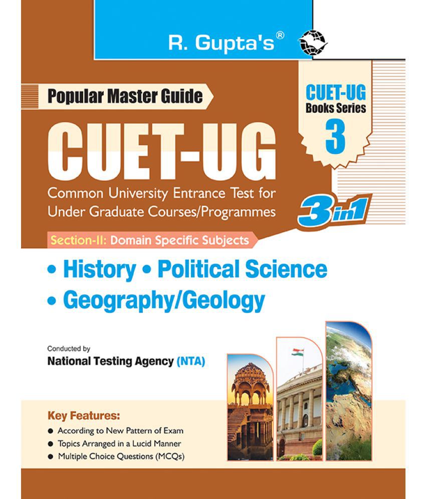     			CUET-UG : Section-II (Domain Specific Subjects : History, Political Science, Geography/Geology) Entrance Test (Books Series-3)