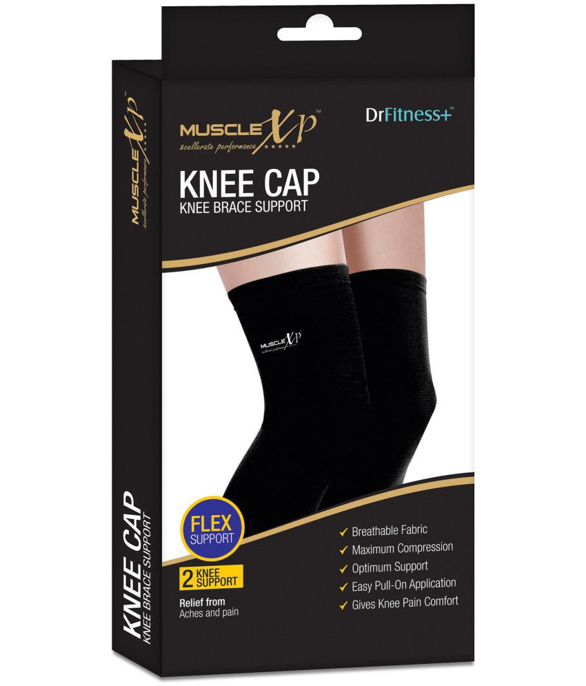     			MuscleXP DrFitness+ Knee Cap & Brace Knee Compression Support For Men & Women, Gym, Cycling, Running and  Exercise, Knee Brace Joint Pain Relief  (Large)