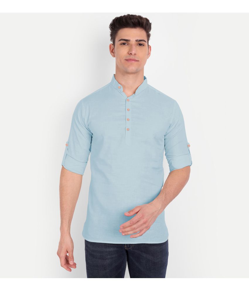     			Vida Loca - Sky Blue Linen Slim Fit Men's Casual Shirt ( Pack of 1 )