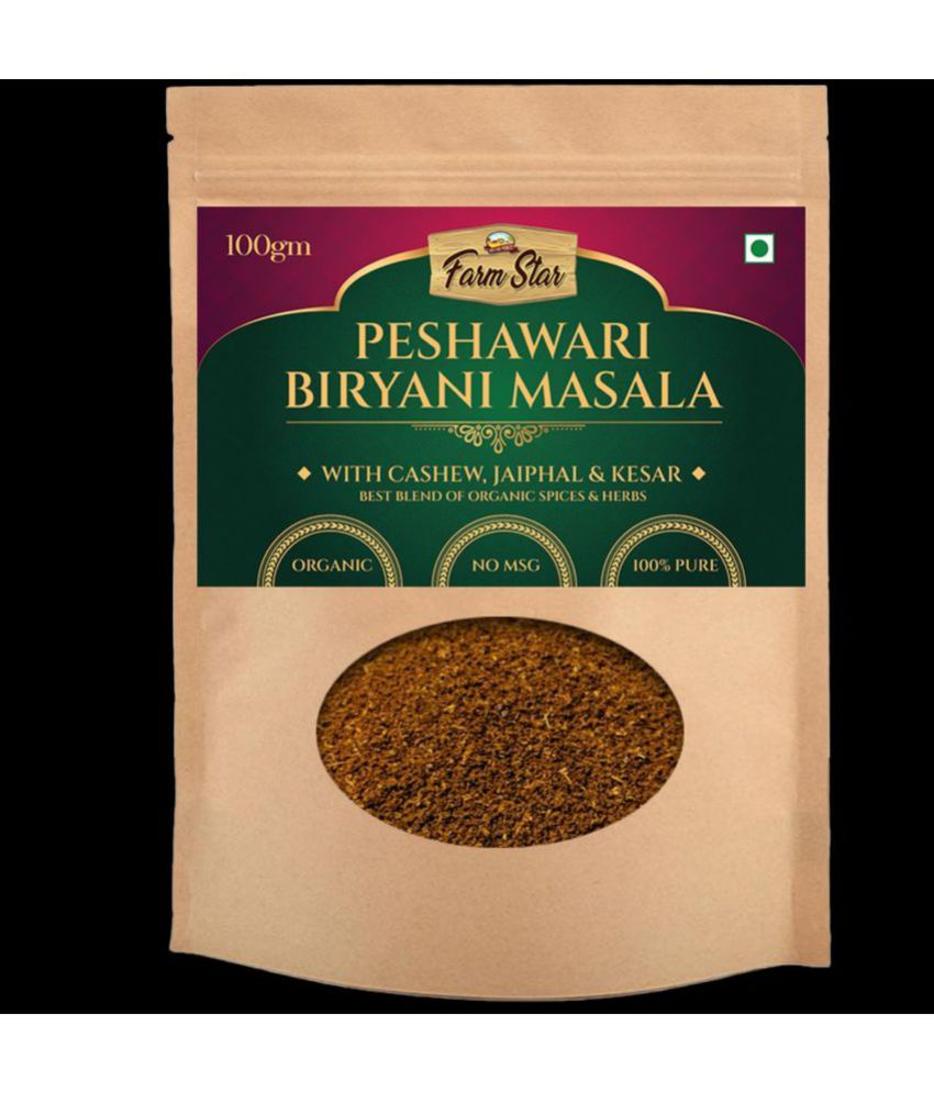     			Farm Star (Pounded) Peshawari Biryani Masala with kesar, jaiphal & cashew Masala 100 gm