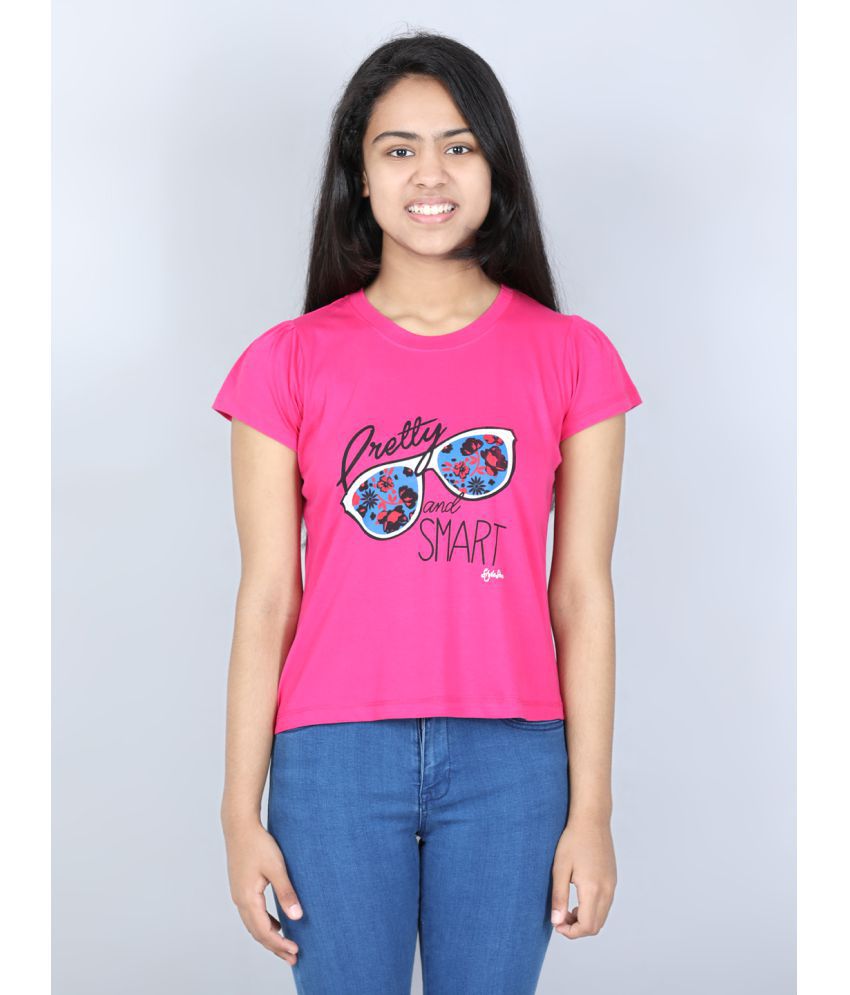     			StyleStone - Pink 100% Cotton Girls T-Shirt ( Pack of 1 )