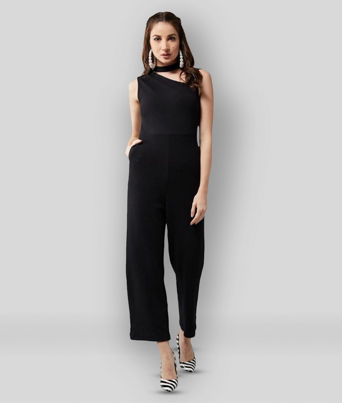     			Dolce Crudo - Black Polyester Regular Fit Women's Jumpsuit ( Pack of 1 )