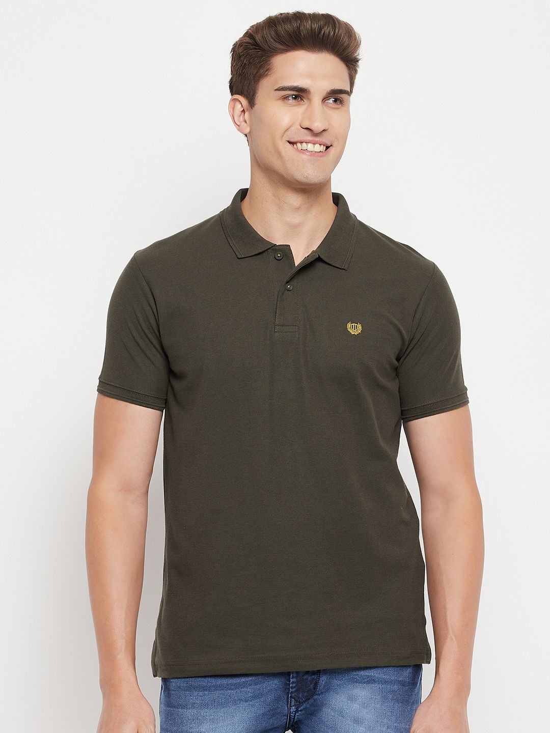     			Duke - Green Cotton Blend Slim Fit Men's Polo T Shirt ( Pack of 1 )