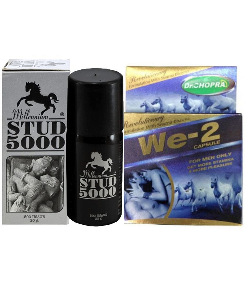     			Combo of Millenium Stud 500 Timing Spray For Men & Dr Chopra WE-2 Capsule For More Stamina & More Pleasure