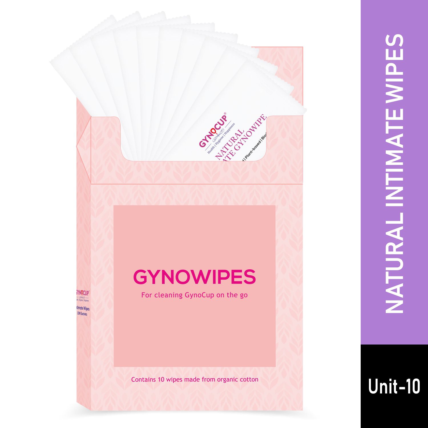 GynoCup Natural Intimate Refreshing & Clean Wipes (Set of 10)