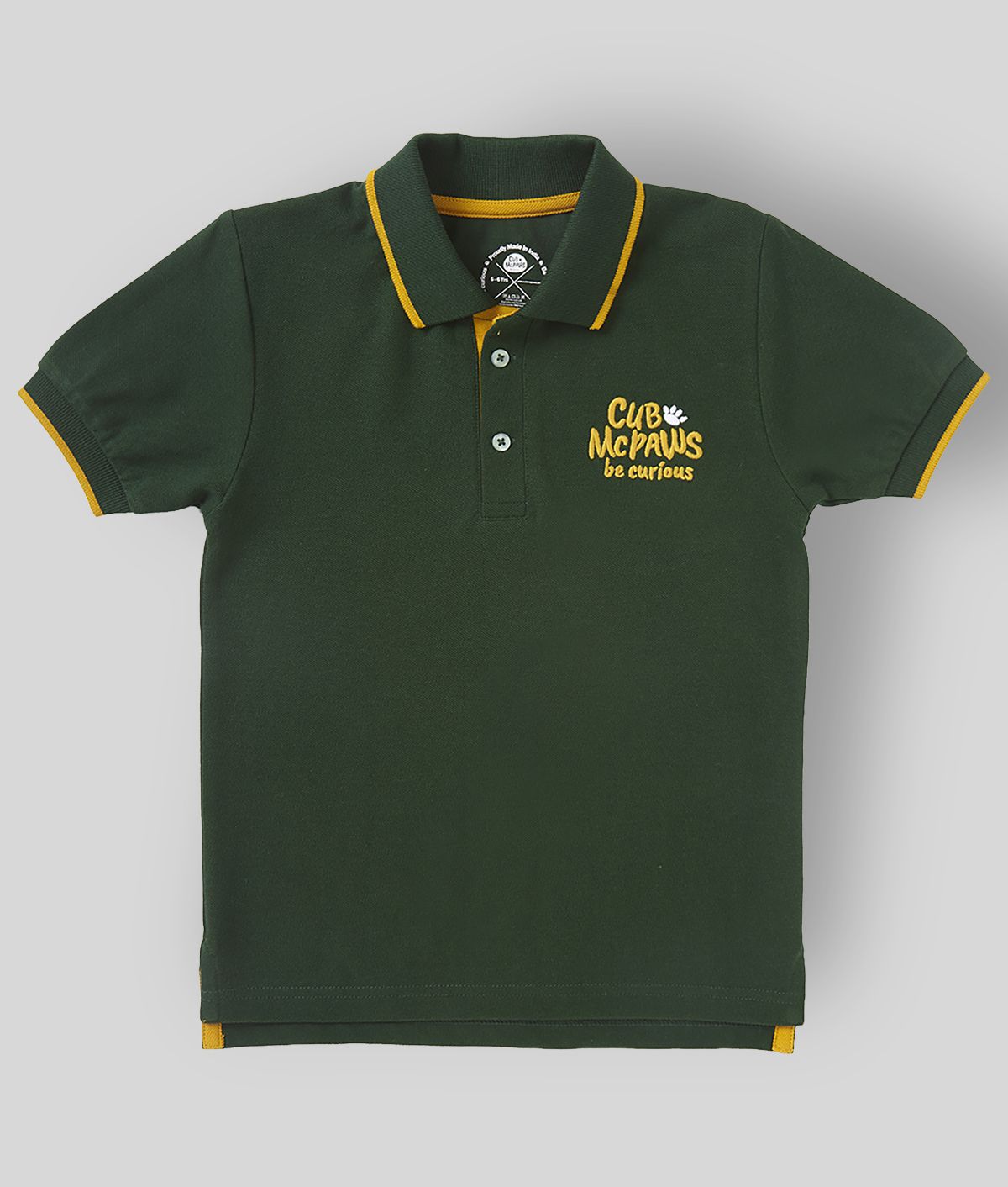 Cub Mcpaws - Green Cotton Blend Boy's Polo T-Shirt ( Pack of 1 )