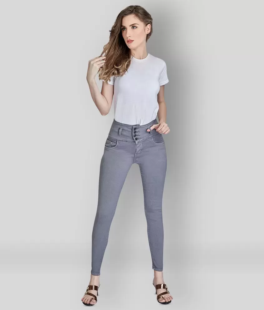 Rea-lize - Grey Melange Cotton Blend Women's Jeans ( Pack of 1 ) - Buy  Rea-lize - Grey Melange Cotton Blend Women's Jeans ( Pack of 1 ) Online at  Best Prices in India on Snapdeal