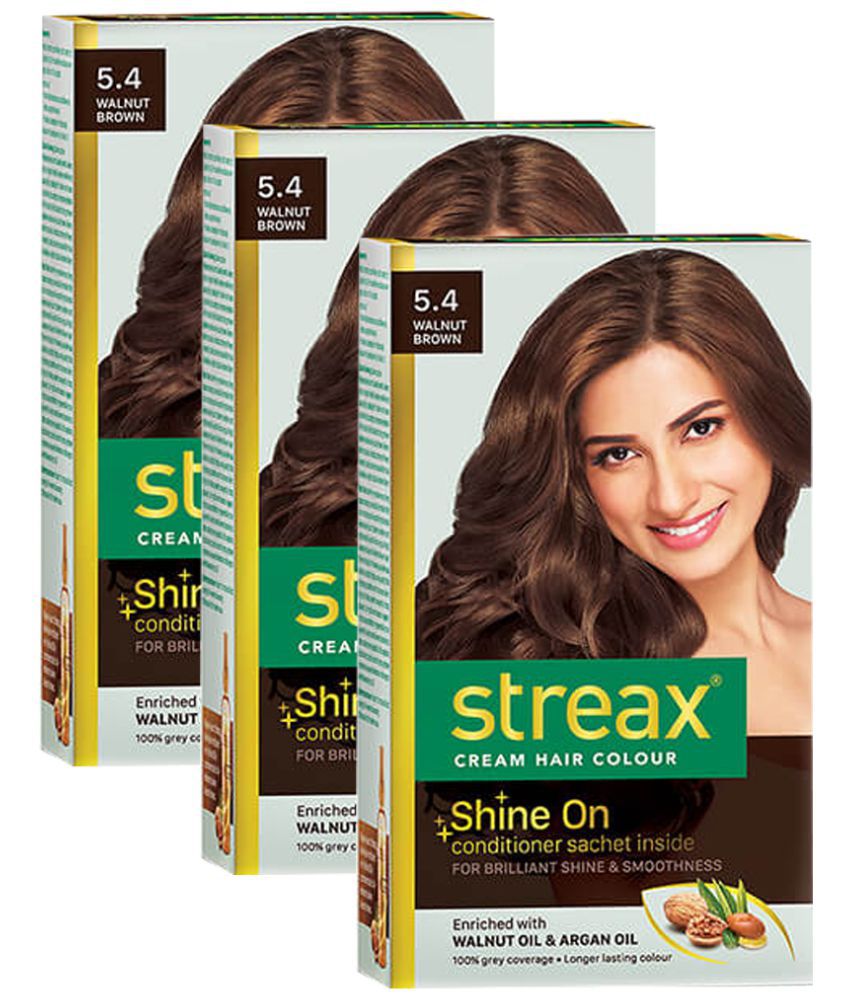 Streax Permanent Hair Color Walnut Brown 120 mL Pack of 3: Buy Streax  Permanent Hair Color Walnut Brown 120 mL Pack of 3 at Best Prices in India  - Snapdeal