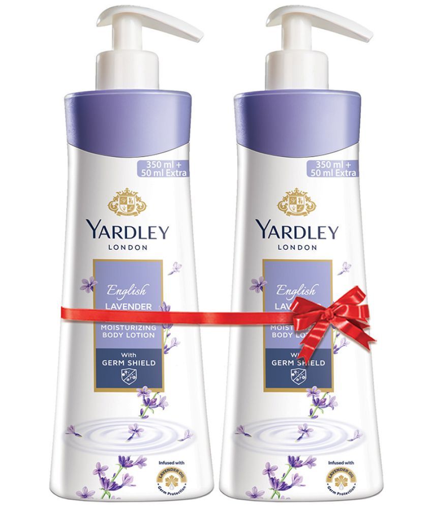     			Yardley London English Lavender Moisturizing Body Lotion, Germ Shield, 400ml [350ml +50ml Free] (Pack of 2)