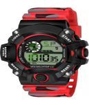 Om Collection - Red Silicon Digital Men's Watch