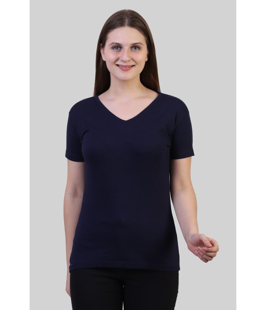     			FLEXIMAA - 100% Cotton Regular Blue Women's T-Shirt ( Pack of 1 )