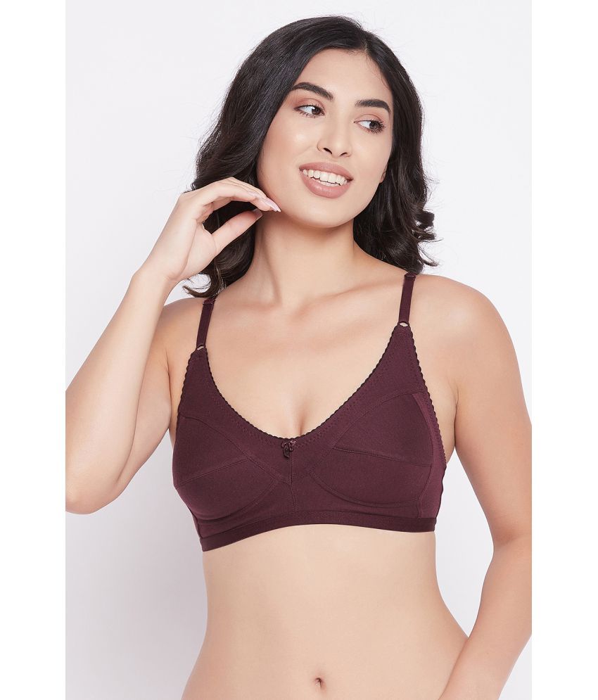     			Clovia Cotton Blend Non Padded Women's Everyday Bra ( Purple )